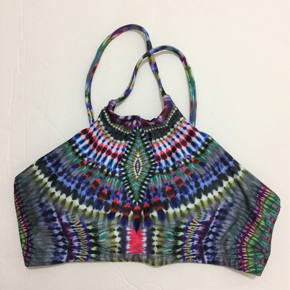 Pilyq Multicolor High-Neck Bikini Top